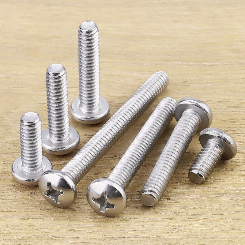 EASTLO #6-32 x 3/4" Pan Head Machine Screw, Phillips Drive, 304 Stainless Steel 18-8, Bright Finish, Fully Machine Thread, 100 Pcs - Image 2